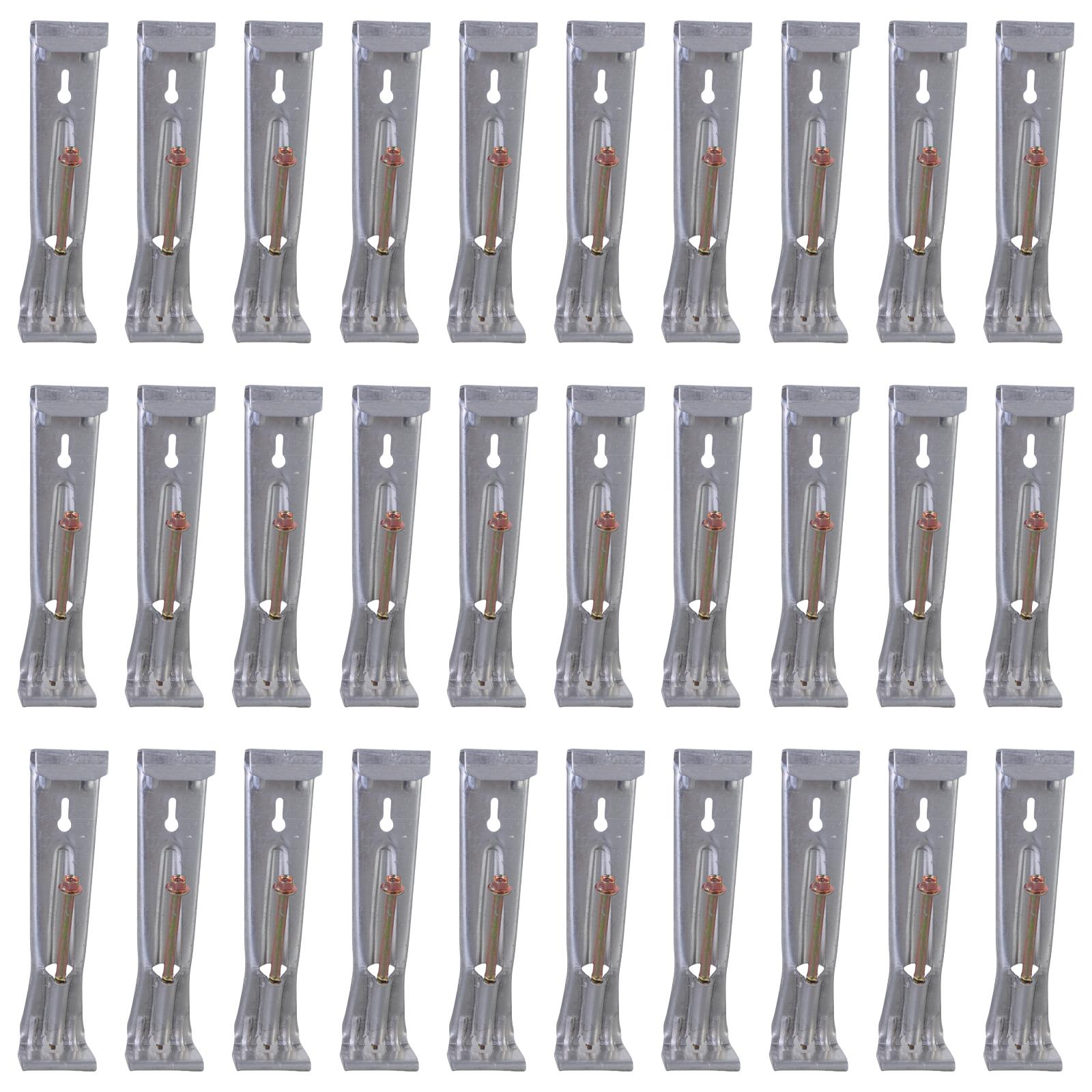 

30 шт. Подвески для водостока Быстрый винтовой зажим Скрытый кронштейн для 5-дюймовых K-образных прочных алюминиевых водостоков Включает шестигранное сверло