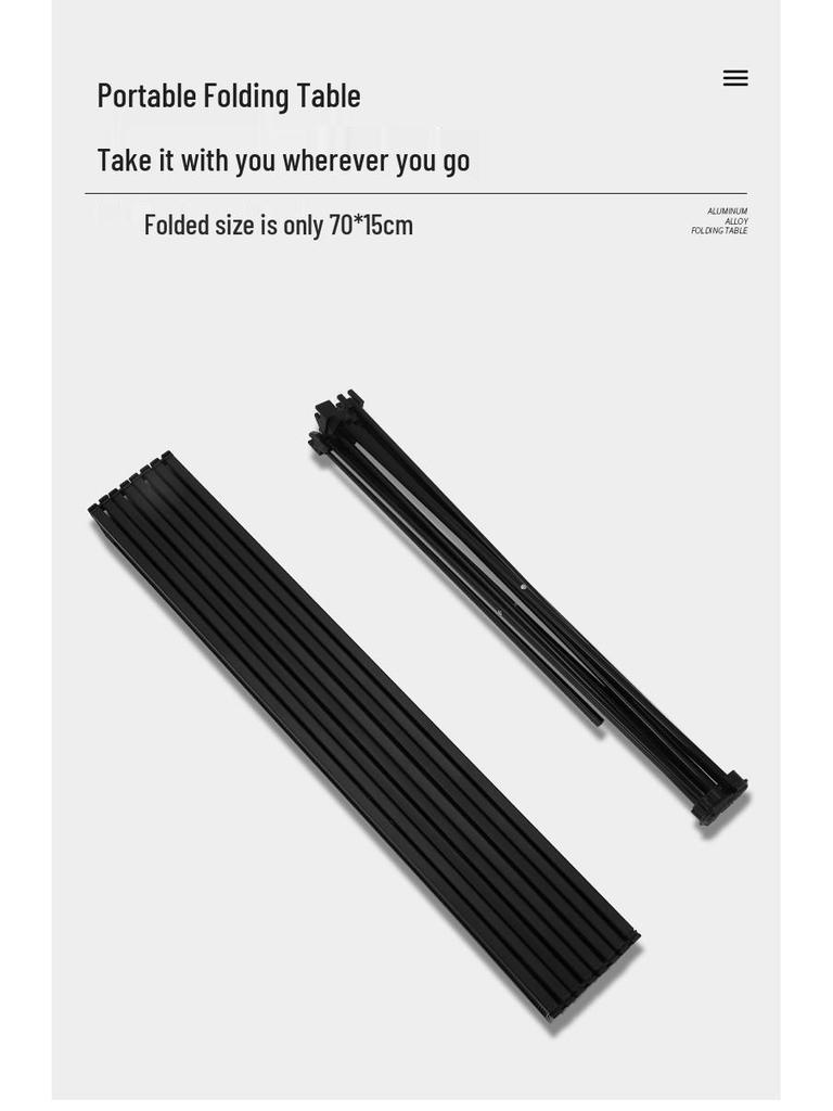 Ultra-Light Aluminum Folding Table for Outdoor Picnic & Camping