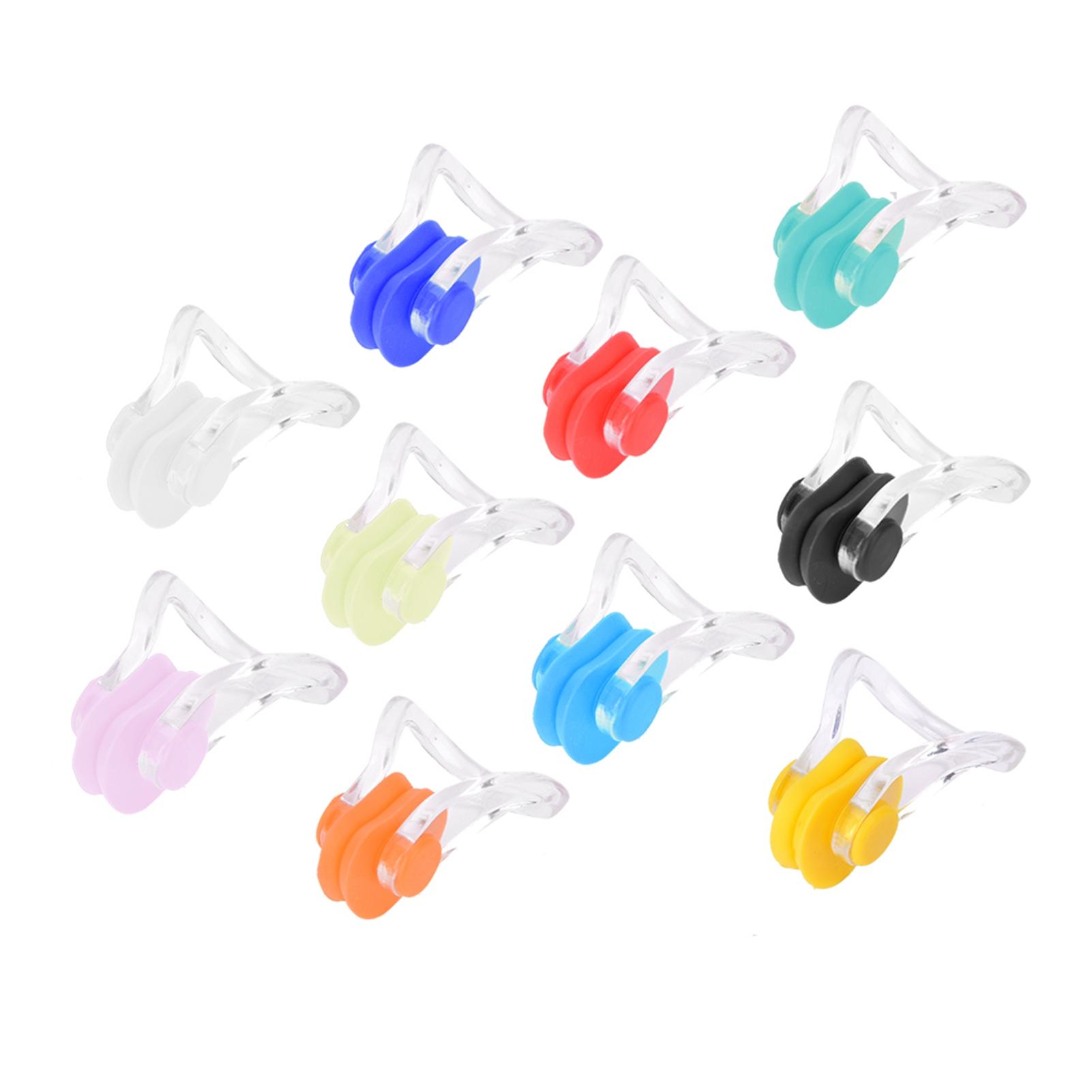 

20PCS 10 Colors Silicone Waterproof Swimming Nose Clip Swim Equipment Supplies for Children and Adults