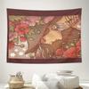 Bohemian Tapestry Wall Hanging Vintage Floral Art Aesthetic Room Decor Nature Inspired Wall Art Bedroom Dorm Decor Hippie Wall H