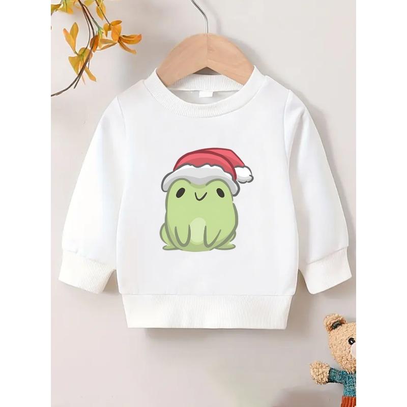 European sizes Cute and Fun Printed Pattern, Thin and Versatile Comfortable Round Neck Hoodie for 0-3 Year Old Baby Kids in Spring and Autumn