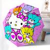 Hello Kitty, Teddy Bears Automatic Open/Close Umbrella-Cute Umbrella with Cute Design, Portable 3-Fold Compact Umbrella for Men & Women, Hal