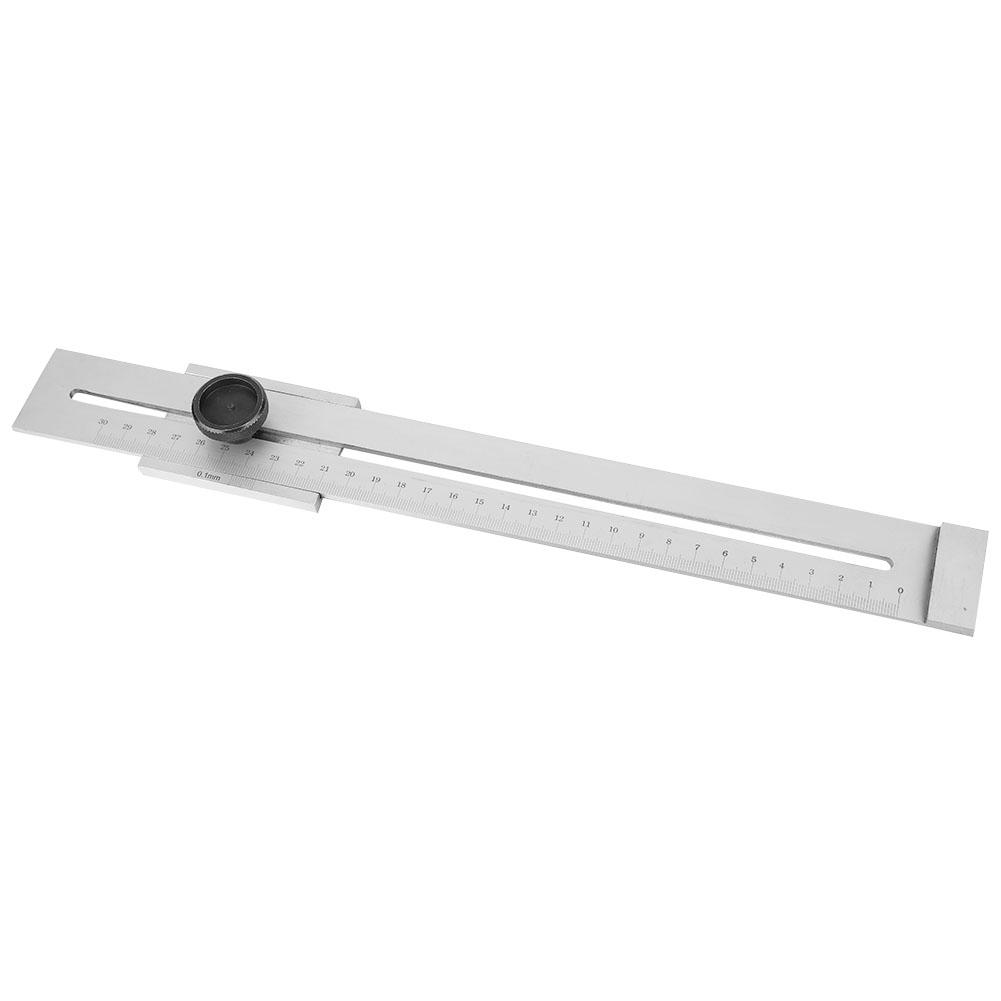 0-300mm Stainless Steel Scriber Ruler Marking Gauge Woodworking Measuring Tool