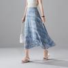 SOFSIL 2026 Summer Printed Silk A-line Skirt
