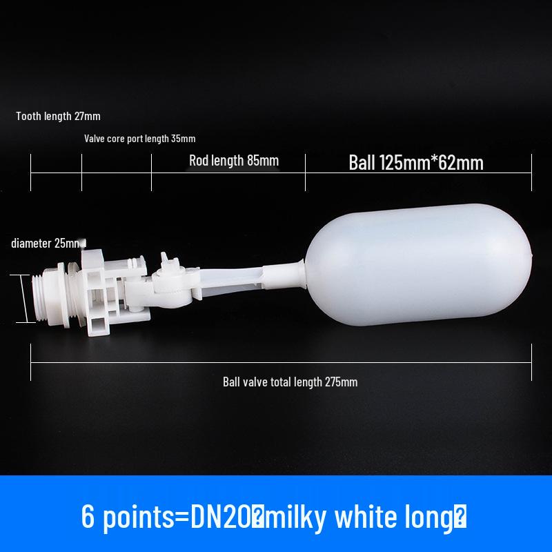 Adjustable Transparent Plastic Float Valve for Water Tanks - Install At Any Angle
