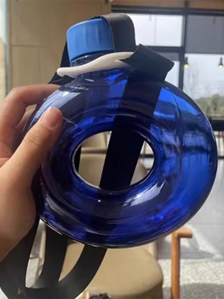 500ml plastová sportovní láhev na vodu, průhledná kobliha, kroužek, venkovní cestovní džus, přenosný nepropustný kelímek na vodu