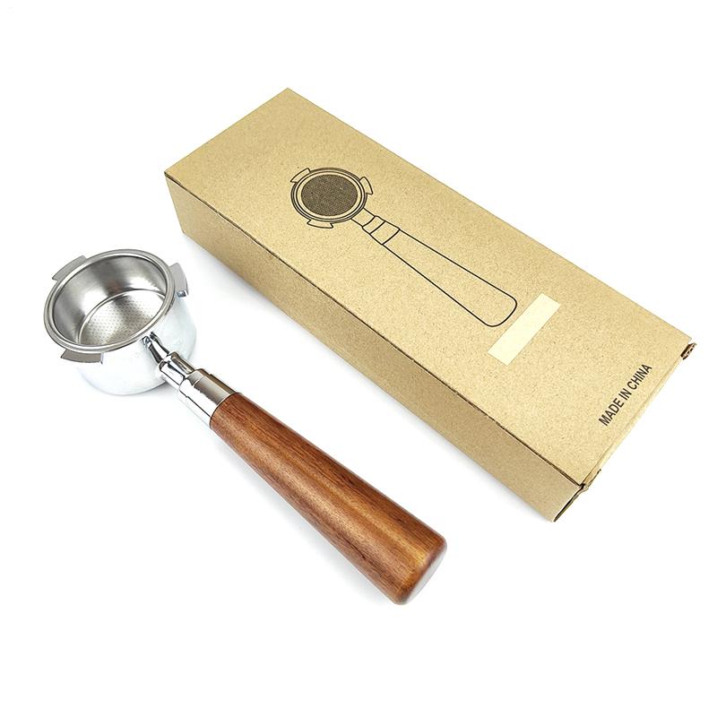 51mm bezedný kávový portafilter Dřevěná rukojeť pro Delonghi Dedica Ec680 Ec685 Náhradní filtrační koš Barista Příslušenství