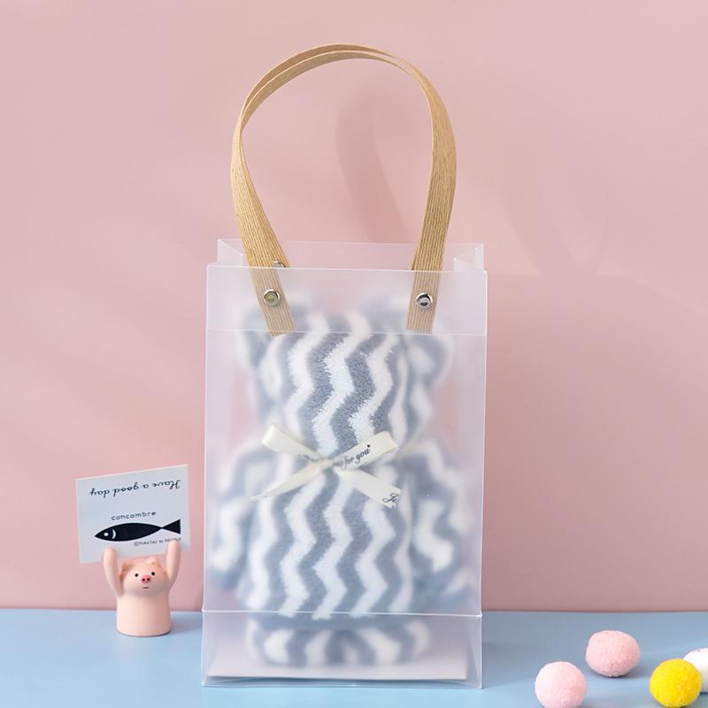 Coral Fleece Water Ripple Bear Towel As A Souvenir