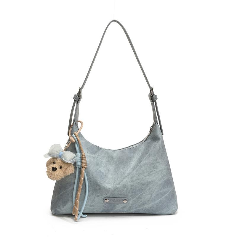 

New Fashion Tote Bag Fashion Casual Armpit Bag Versatile Shoulder Bag Commuter Messenger Bag синій