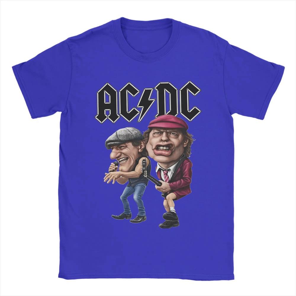 Men ACDC T Shirts   Tops Vintage Short Sleeve Round Neck Tees Plus Size T-Shirt