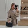 Lapel Tied Woolen Coat Women's Warm Comfortable Thick Cardigan Jacket Commute Retro Elegance Autumn/Winter 2025