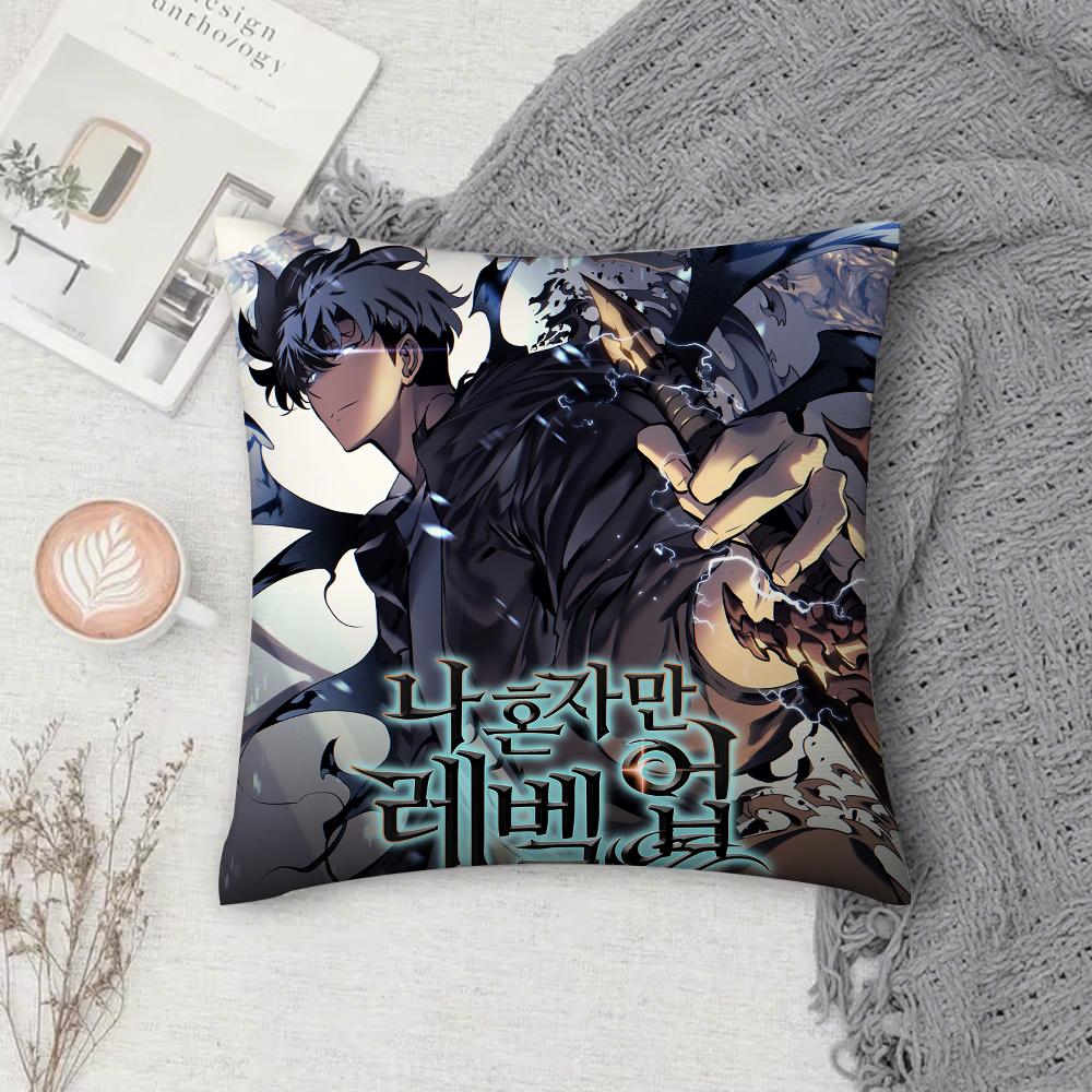 Anime S-Solo L-Leveling Fantasy Fight Pillow Case Pillow Cover Case Square Pillow Case Sofa With Pillow Case For Home Use