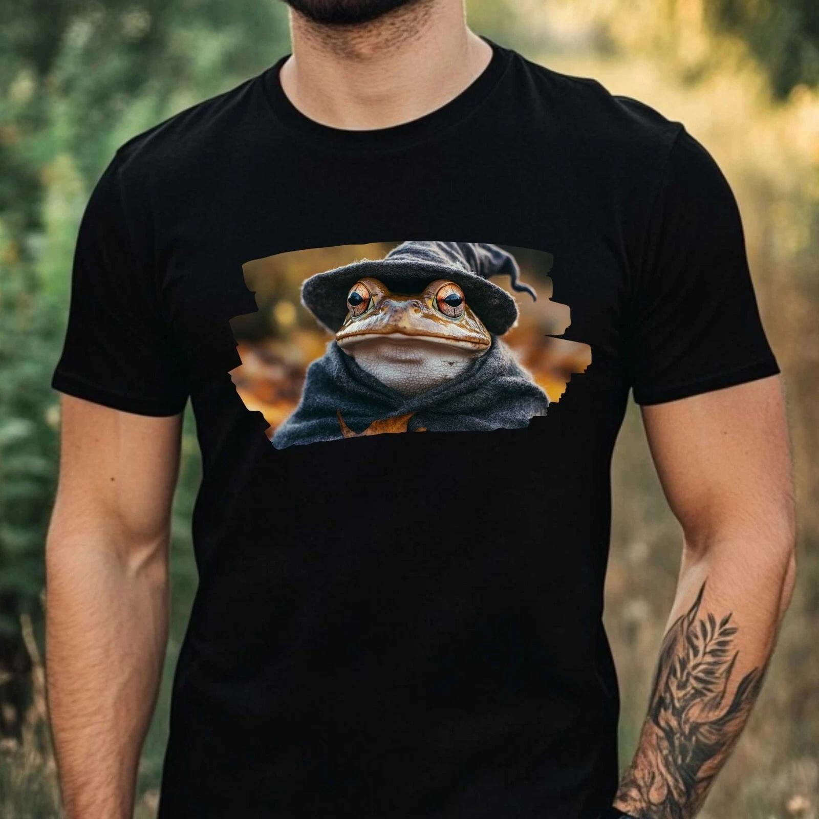 T-Shirt Herren Frosch Zauberer Motiv Baumwolle Größe XS bis 5XL XS