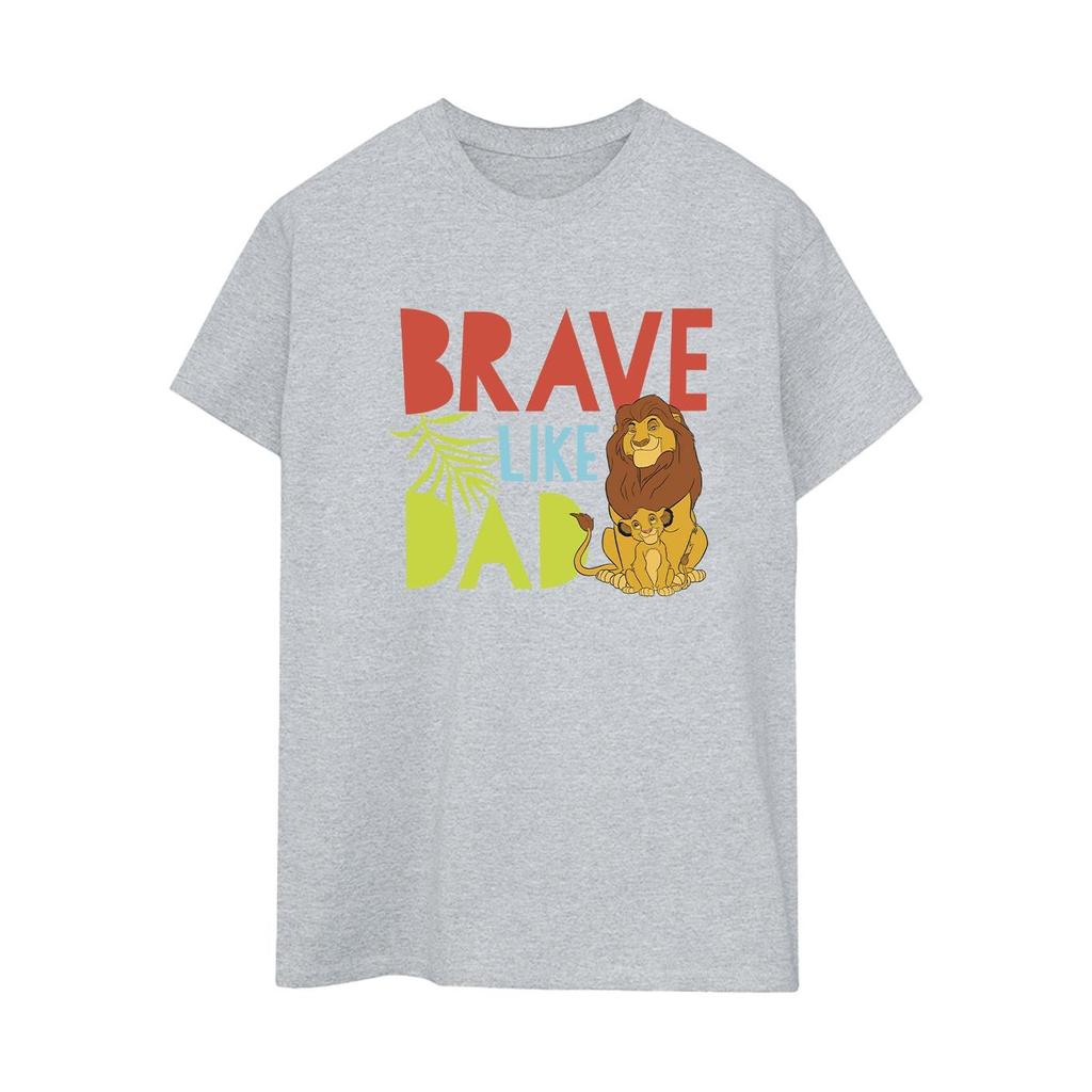 Disney Womens/Ladies The Lion King Brave Like Dad Cotton Boyfriend T-Shirt