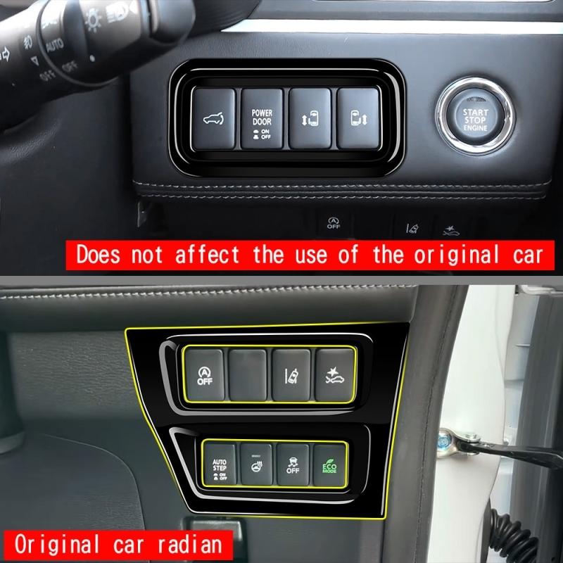 RHD For Mitsubishi Delica D:5 2024 2025 Headlight Lamp Switch Button Panel cover driver's control Frame Sticker Cover Trim