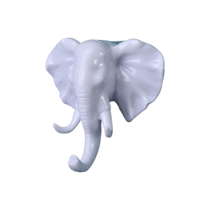 Elephant Deer Head Wall Hook Decorative Key Holder With Sturdy Plastic And Easy Adhesive For Home Decoration