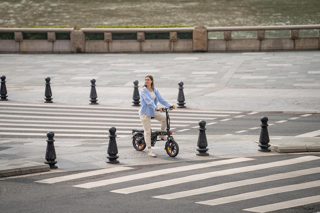 DYU A5 Elektrische fiets 14 inch 350W opvouwbare elektrische fiets 25 km/u snelheid 48V 7,5AH lithium-ionbatterij 60 km maximaal bereik Outdoor E-bike