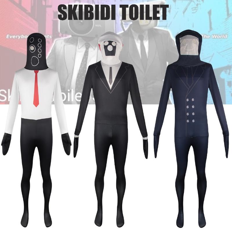 Halloweenský Skibidi Toilet Hra Cosplay Kostým Kombinéza Unisex Bavlna Různé Velikosti