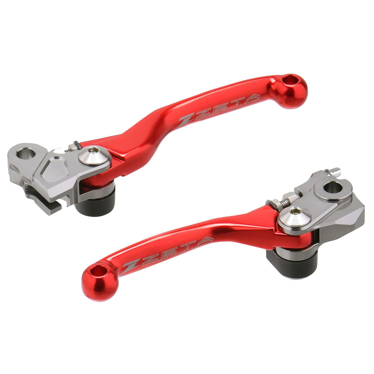 ZETA RACING Pivot Lever Set FP Forward Infinitely Adjustable Lever Forged Aluminum for CRF250R CRF450R CRF250RX CRF450RX DIRTFREAK F5079 3-Finger Red,
