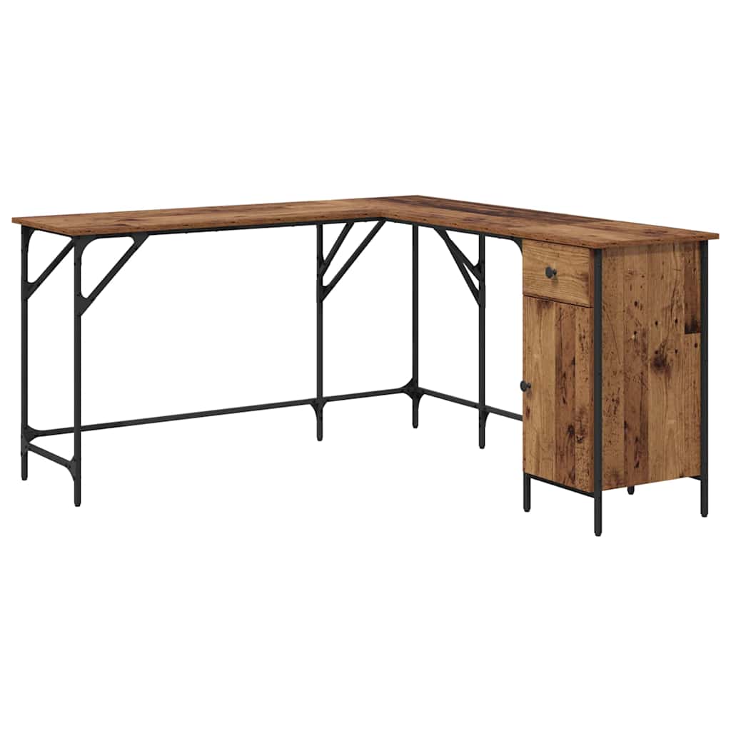 Vintage Wood Desk 141 x 141 x 75 cm Engineered Wood