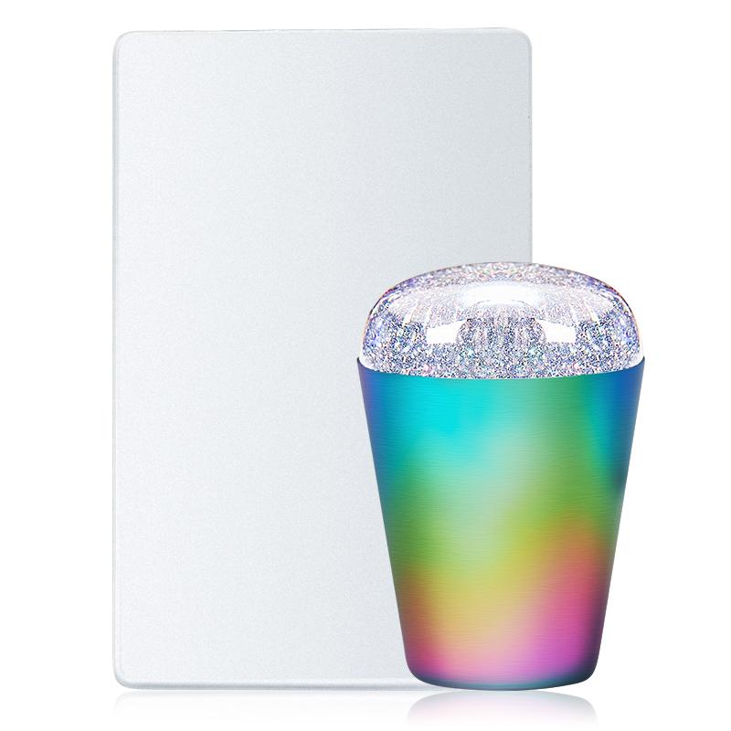 Nail Stamper Jelly Silicone Printing Nail Polish Stamping French Tip Nail Stamp Template with Scraper Manicure Stencil Tools