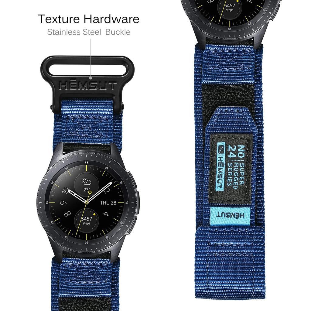 Hemsut Samsung Galaxy Watch Band 22MM Smartwatch Replacement Band Compatible with Samsung Watch 3 Watch Gear S3 Soft Nylon Smartwatch Band Watch Strap