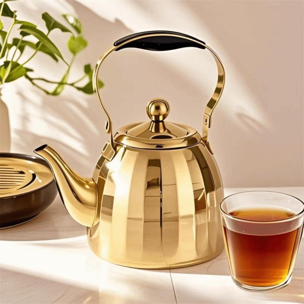 Stainless Steel Restaurant Tea Kettle Removable Infuser Boiling Water Pot Water Kettle Stovetop