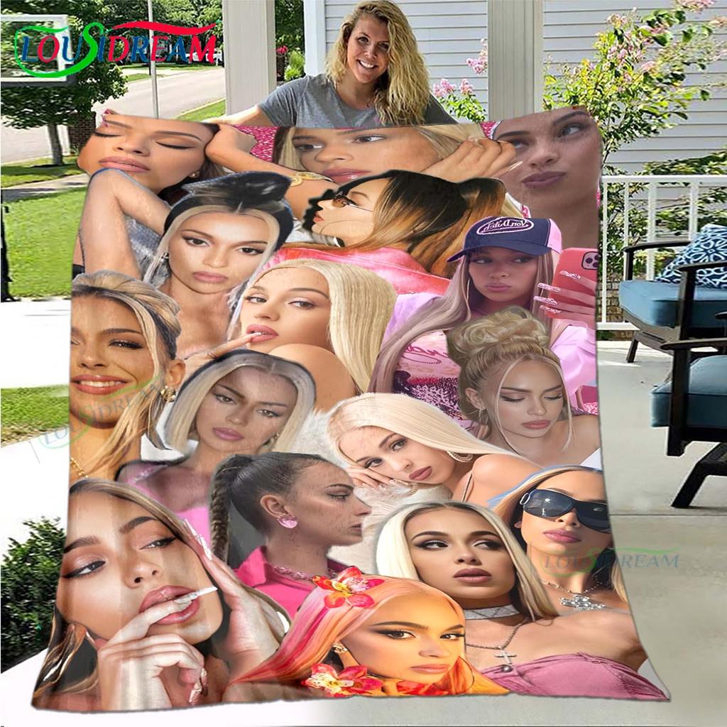 Fashion Spain Female Singer B-bad G-Gyal Four Seasons Blanket Sofa Cover Travel Bed Plush Blanket Office Break Blanket Gift