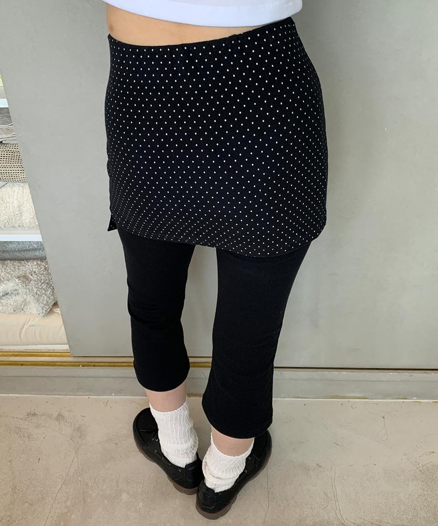RONRON Dot Wrap Capri Pants Black