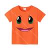 Different Colors Cartoon Face T Shirt Cute for Boys Girls Pokemons Pikachus Summer Cotton Clothes Tops