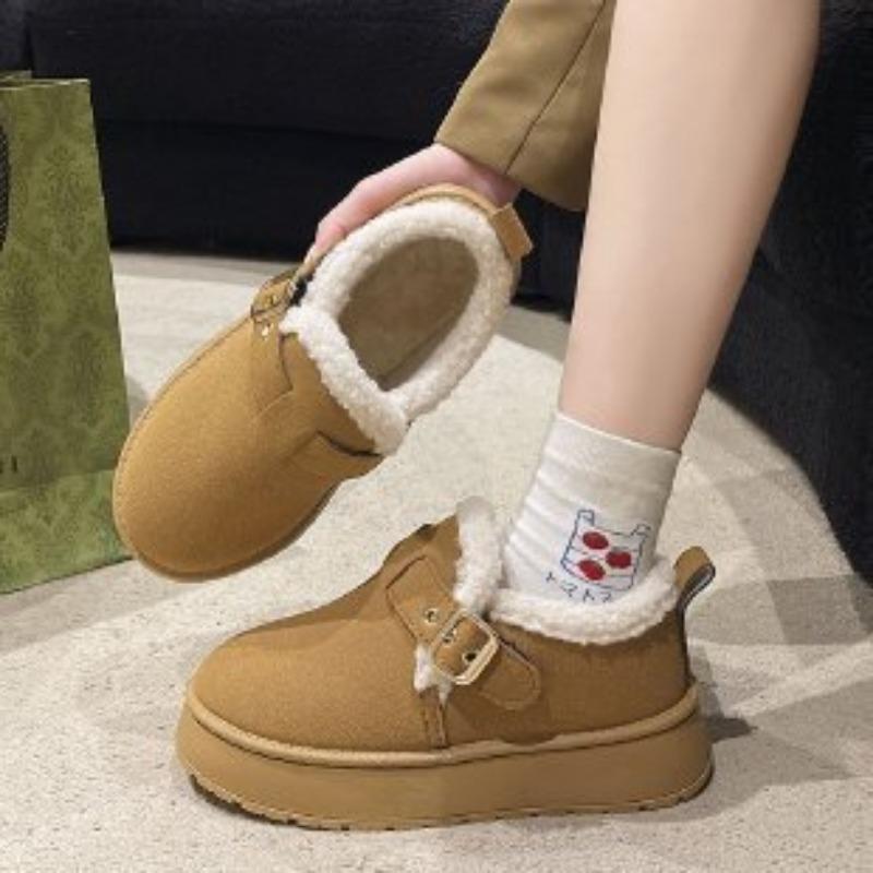 

Women s One Foot Stirrup Soft Sole Winter Warm Fur One Snow Boots Padded Lined Ankle Boots Anti-slip Hiking Casual Sneakers 36 хаки