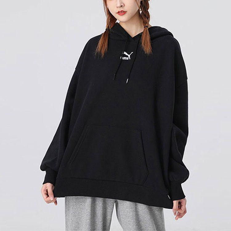 PUMA CLASSICS Sweatshirts Women's Black Hooded Moderate Regular 530280-01