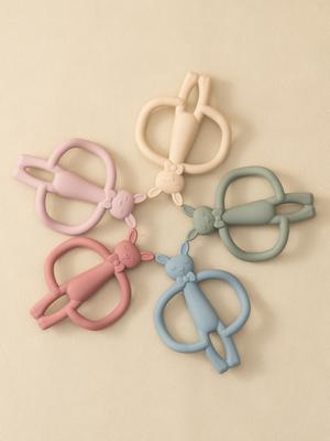 Color Kids 1PCS Silicone Teether Toys Baby Nursing Teether Gifts Newborn Cartoon Rabbit Teether Toys Teething Infant Chewing Toy