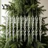 Winter Holiday Background Scene Decor 12Pcs Colorful Spiral Icicle Ornaments, Acrylic Twisted Ice Bar Hanging And Snow Theme Party for Christmas Tree,