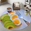 Broccoli  Fruit Print Round Carpet – Soft Non-Slip Area Rug for Kitchen, Bathroom, Living Room or Bedroom Floor Decor