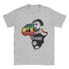 Awesome Haile Selassie I King Of Kings With The African Map T-Shirt Unisex Crew Neck Cotton T Shirts  Short Sleeve Tee Shirt Tops