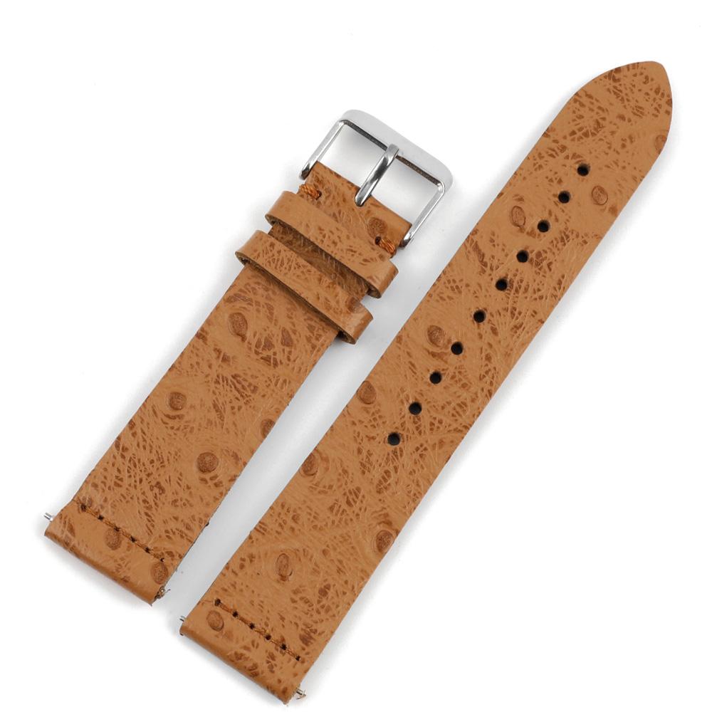 Ostrich Pattern Leather Quick Release Watchband 18mm 20mm 22mm Bracelet Genuine Leather Watch Strap Watch Accessories