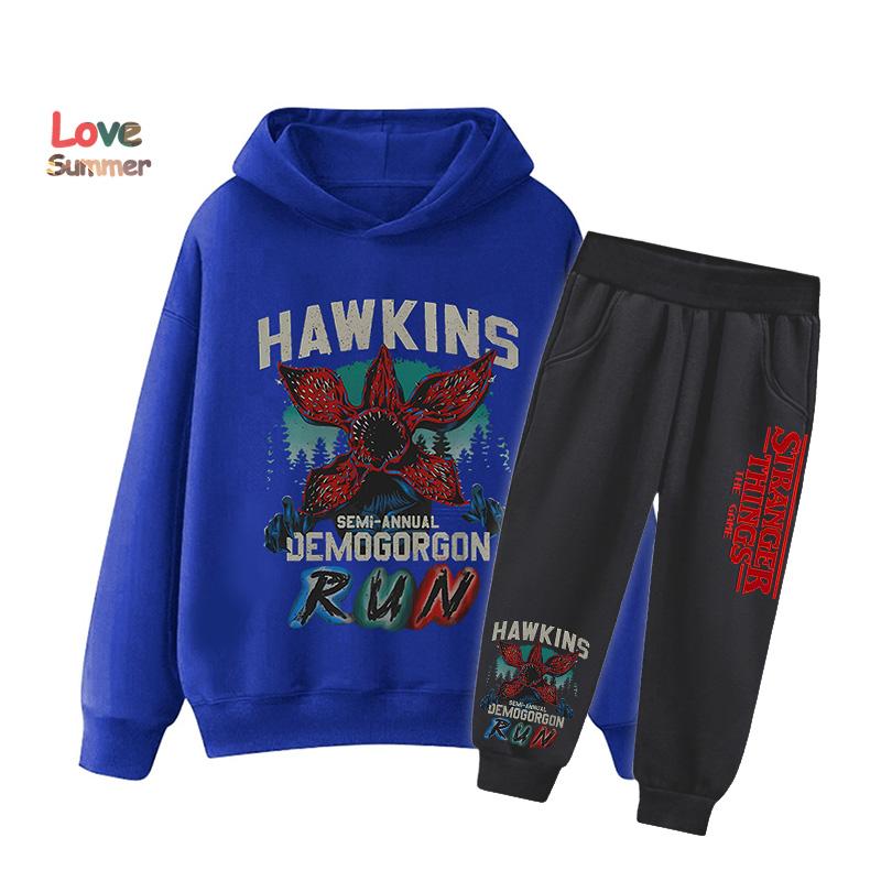 2025 Günstige Beliebte Neuerscheinungen für Jungen Mädchen Lässige Stranger Things Kleidung Grafiken Alltagsstil Herbst Winter Kapuzenpullover Trainingsanzug