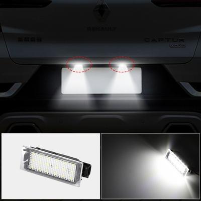 2Pcs Direct Fit Replacement Car License Plate Lamp Bright White Light LED Plate Light Bulb  For Clio