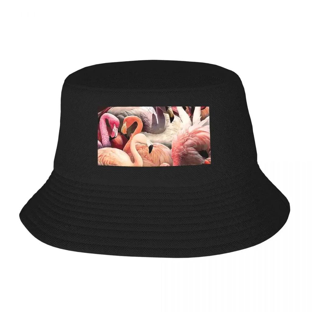 Flamingo Bucket Hat Panama For Kids Bob Hats Hip Hop FisherUnisex Summer Beach Fishing Unisex Caps