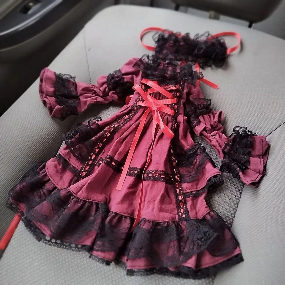Vintage Bjd Baby Clothes Dress Up Doll Retro Dress Women Girls Doll Lolita Skirt  30cm