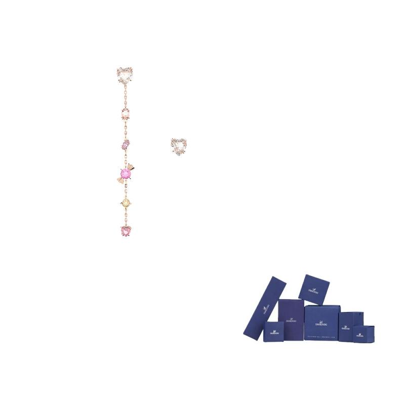 Swarovski Gema Rose Gold plated Earrings Womens F-Original brand box розовый
