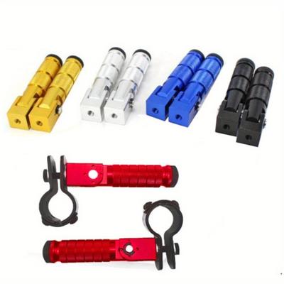 1 זוגות אופנוע משולב דוושה CNC סגסוגת אלומיניום מתקפל דוושה בר בטיחות לרכב חשמלי עם מסמרי רגל