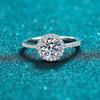 New Deyi 925 Sterling Silver Moissanite Ring - Elegant European & American Style