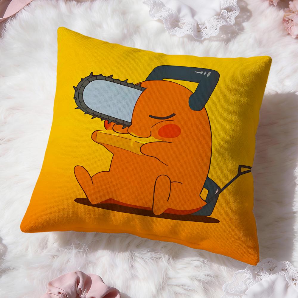 cChainsaw Manss anime Cushion Cover Premium Comfort Reversible Pillow Cove -Two in One Design for Any Room & Car Interior