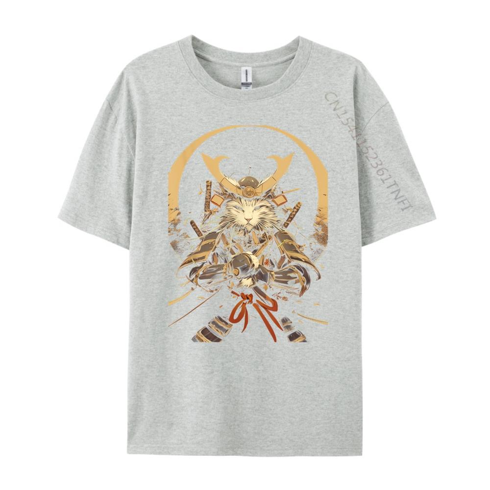 Cat Samurai Ninja Cat Samurai Art Vintage Ukiyo E Harajuku Cotton Comfort Luxury TShirt Party