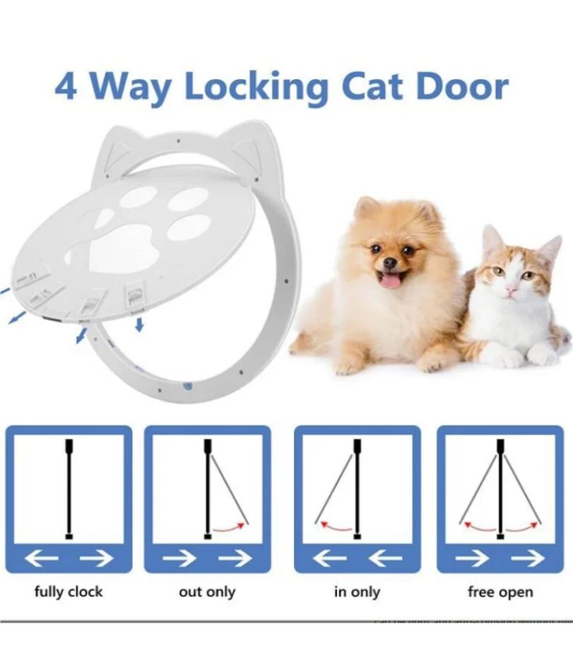 Drzwi z moskitierą dla zwierząt, magnetyczne, samozamykające się, dla małych psów i kotów, z funkcją blokowania, do drzwi moskitierowych, okien i ganków