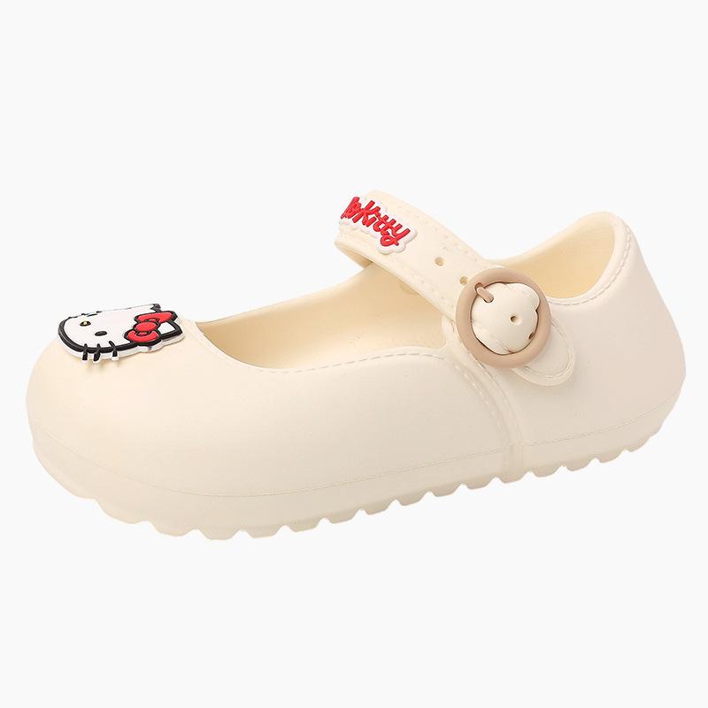 Cute and Simple Cartoon Hello Kitty Bag Head Single Shoes Women's Summer 2025 New Fashion Outside Breathable Sandals