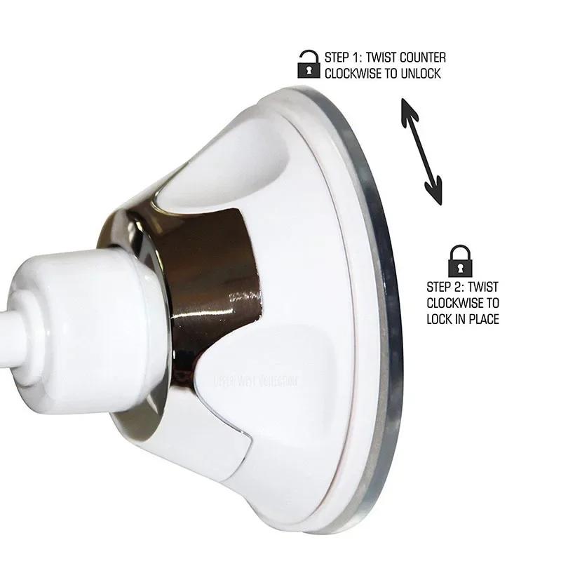 Makeup Mirror With Holder Suction Cup 360 Rotation Shower Shave Round Mirrors Bathroom Mirrors Washroom