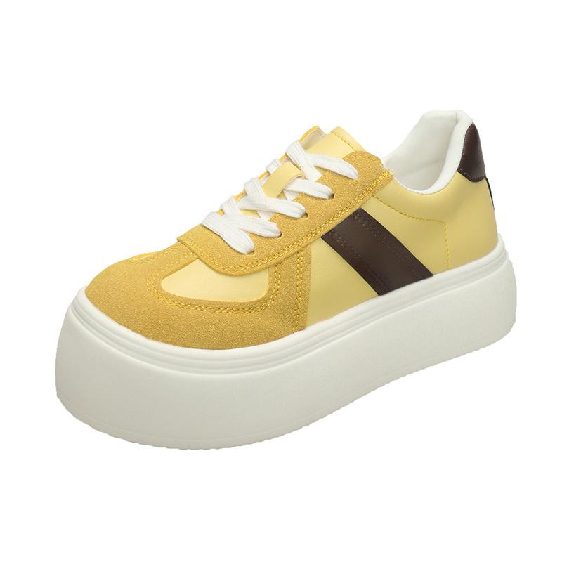 Yunfu~ Ou Ruofeng Thick-soled Heightening Little White Shoes for Women's 2025 New Versatile Casual Board Shoes Color Matching Sports Shoes